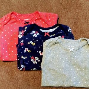 3 pack long-sleeve onsies